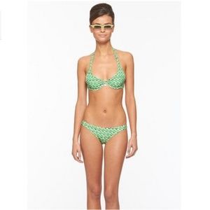 DIANE VON FURSTENBERG DVF NWT Adisa Geometric Print Bikini Top Bottoms Set